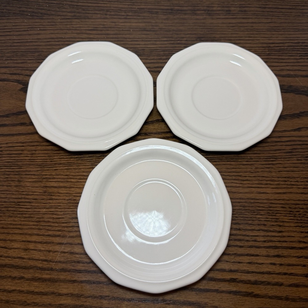 Pfaltzgraff Heritage White Saucer 6.25" USA Set Of 3 Plates